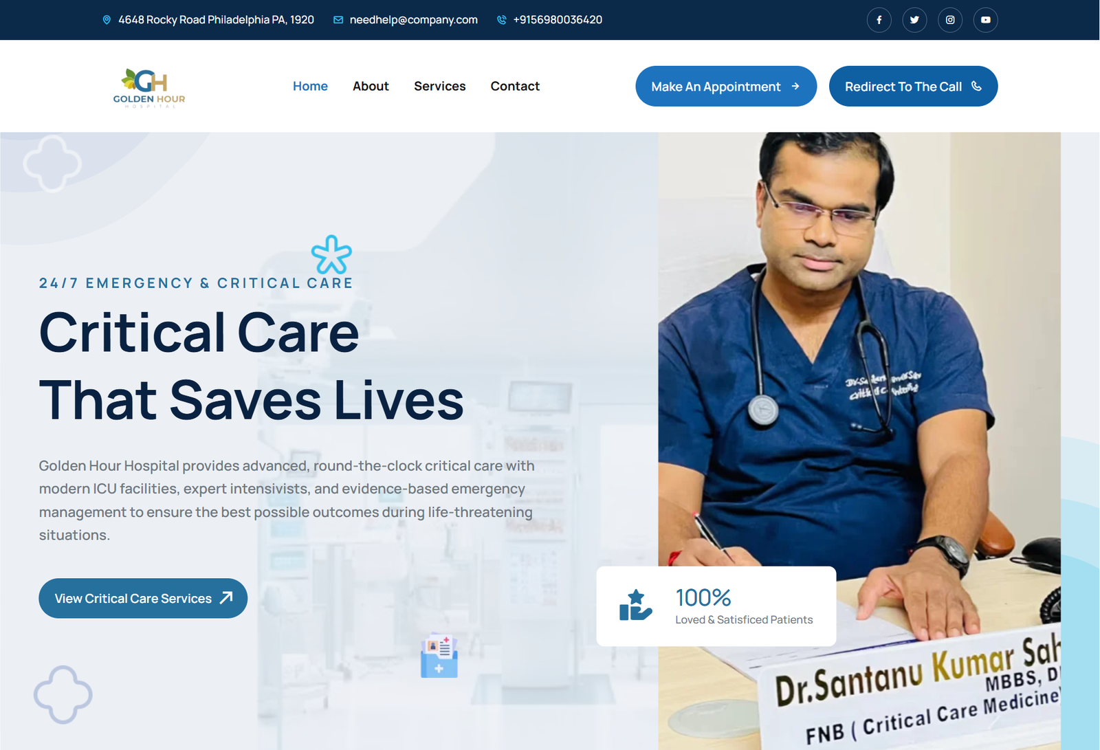 Hospital Website Design